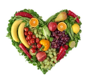 heart fruit veggie